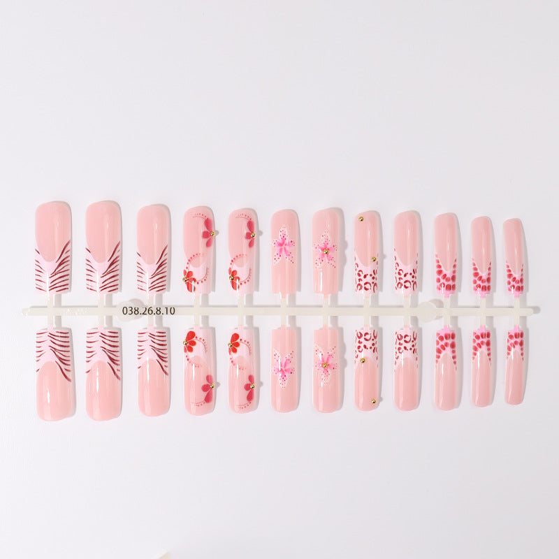 Artistic Floral Design Press-On Nail Set Kalsten