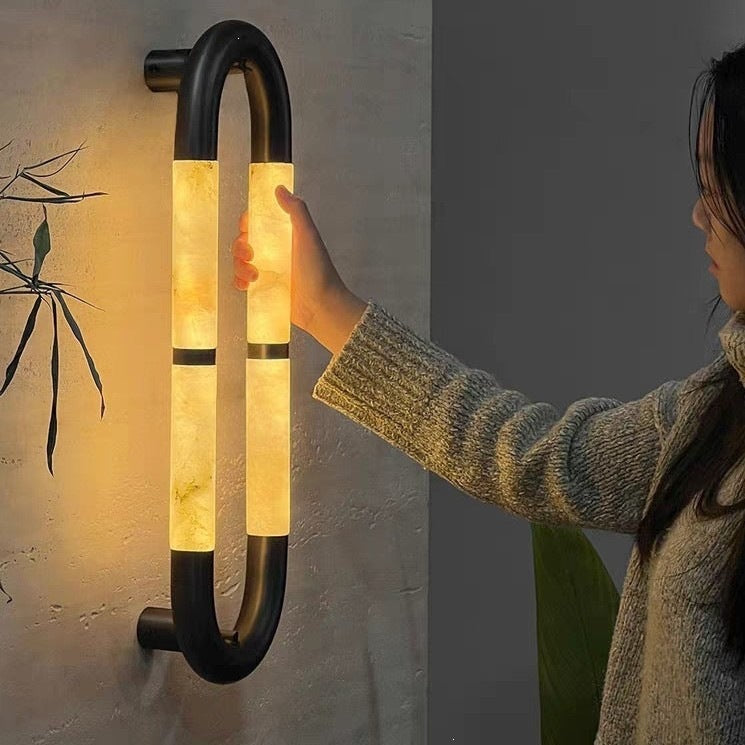 Contemporary Wall Sconce with Textured Design
