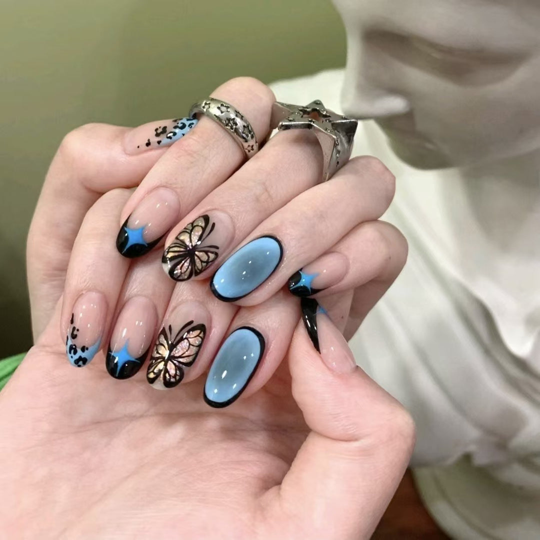 Stylish Artistic Press-On Nail Set Kalsten