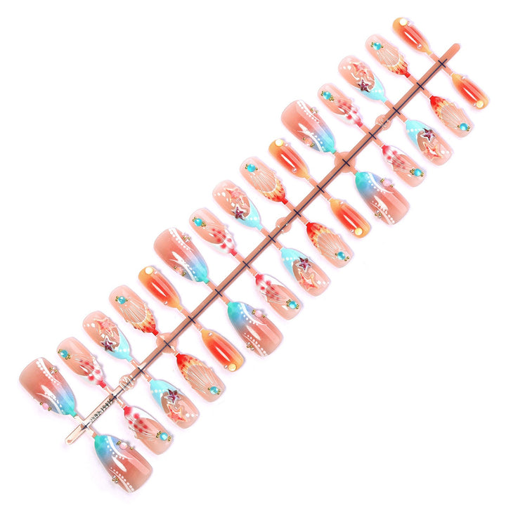 Art nail set with colorful accents and striking designs Kalsten