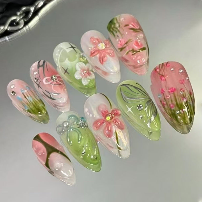 Artistic Floral Nail Tips Kalsten