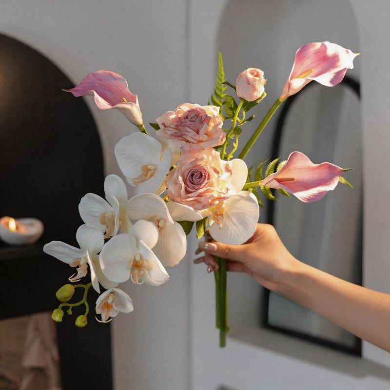 Realistic Floral Arrangement in Decorative Vase