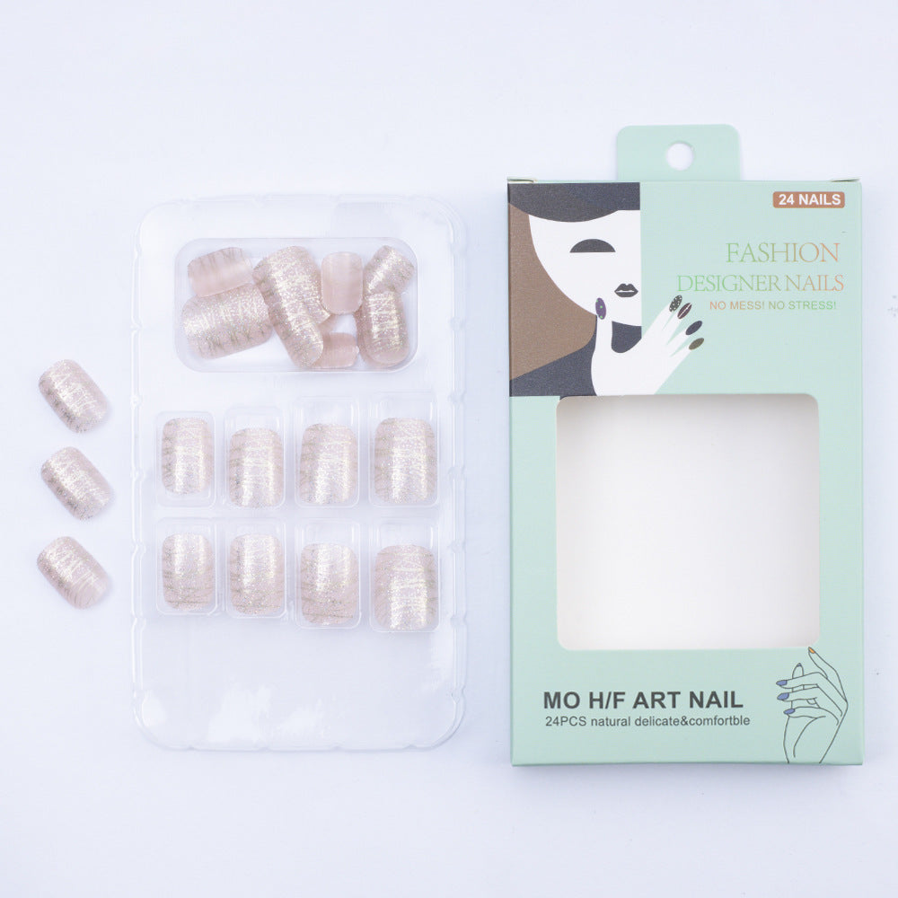 Artificial nails with elegant glitter design Kalsten