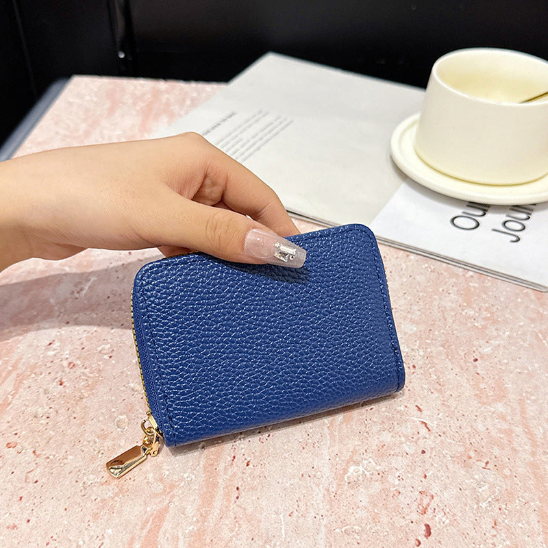 Compact RFID-Blocking Zipper Wallet
