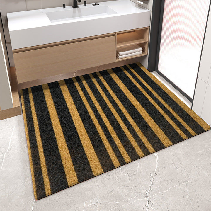 Decorative Stripe Pattern Bath Mat Kalsten