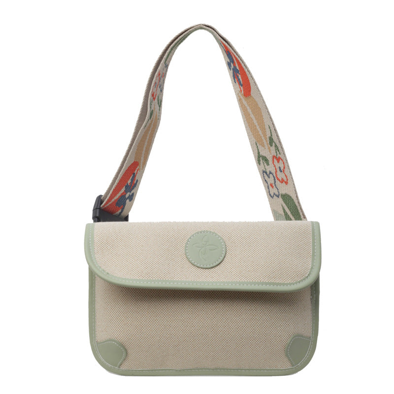 Floral Embroidered Messenger Bag Kalsten