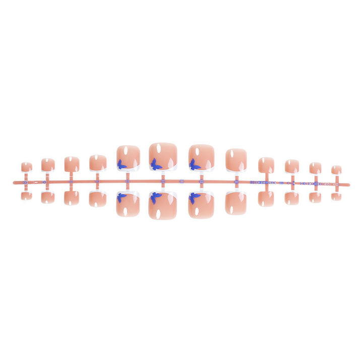 Elegant Press-On Nail Set with Whimsical Butterfly Designs Kalsten