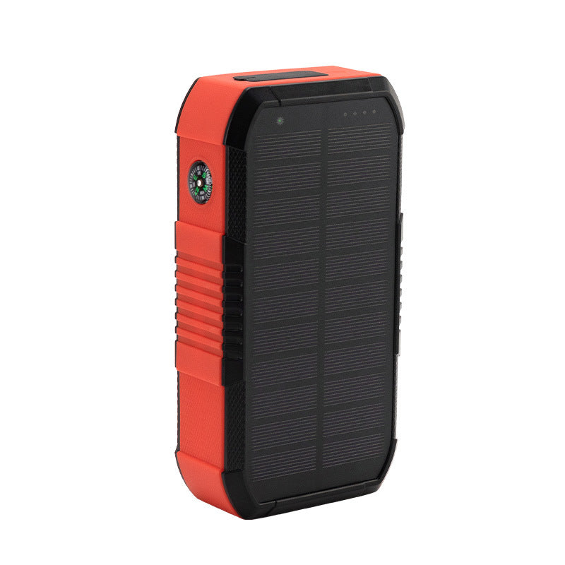 Portable power bank with solar charging and integrated LED light Kalsten