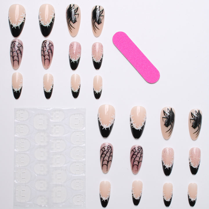 Creative spider design artificial nails Kalsten