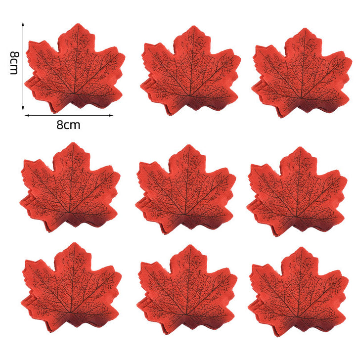 Artificial maple leaves table decoration made of flexible PU for autumn arrangements