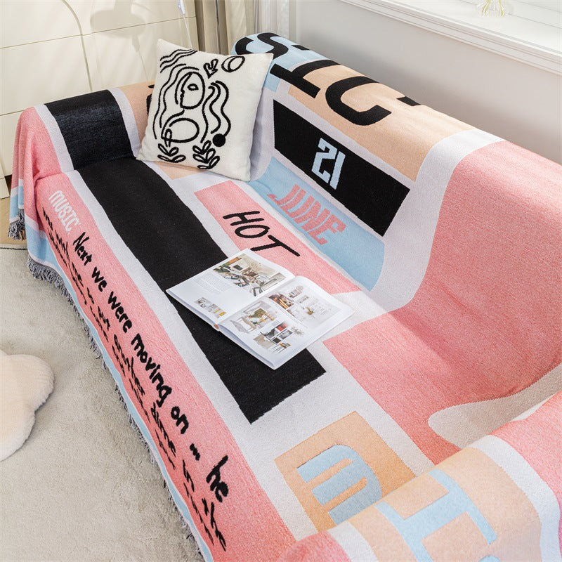 Decorative Music-Inspired Throw Blanket
