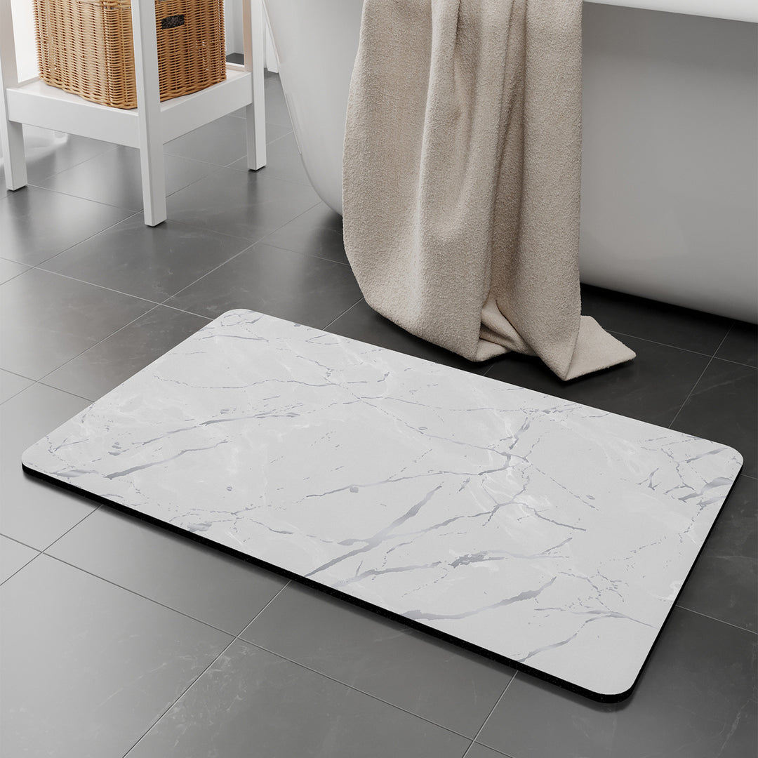 Elegant Marble Design Bath Mat