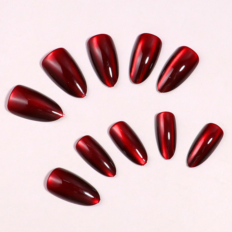 Glossy Almond-Shaped Press-On Nail Set Kalsten