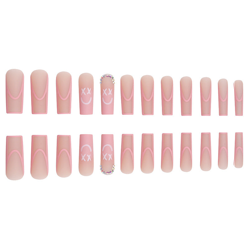 Long Square Press-On Nails with Elegant Design Kalsten