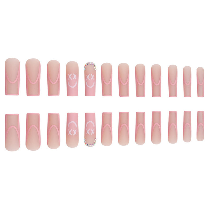 Long Square Press-On Nails with Elegant Design Kalsten