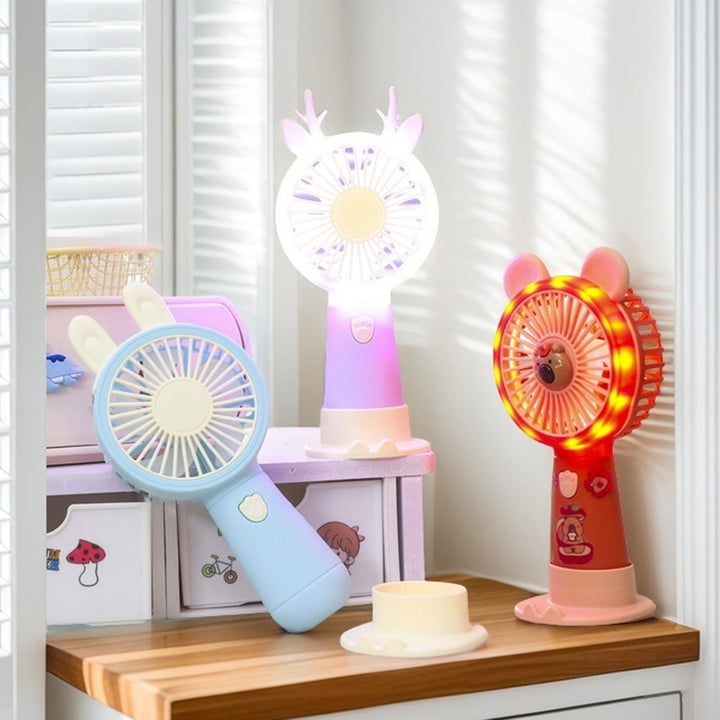 Portable USB Hand Fan with Integrated LED Light Kalsten
