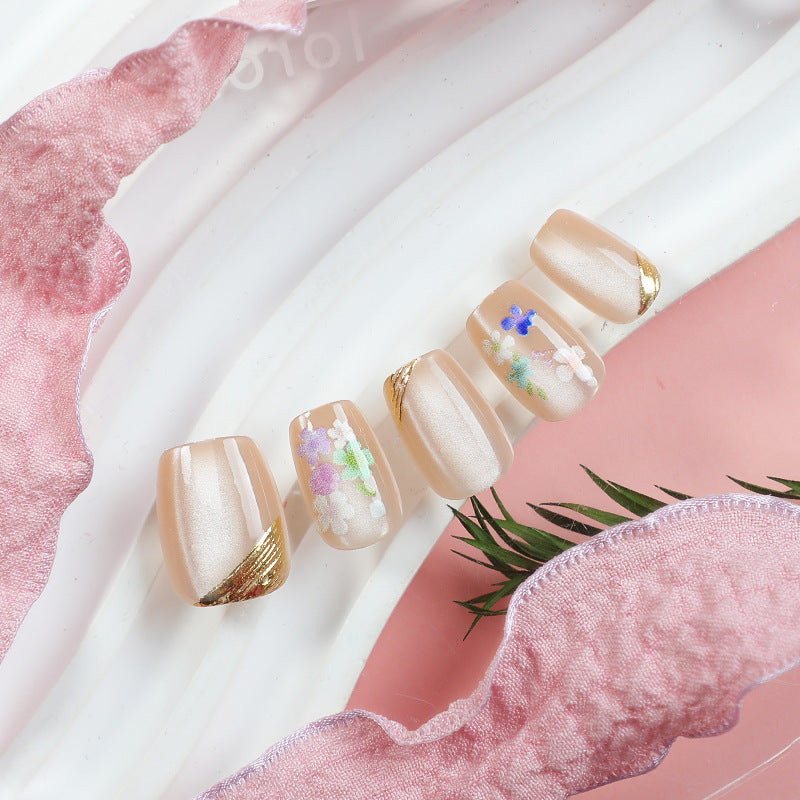 Premium Floral Nail Art Press-On Collection