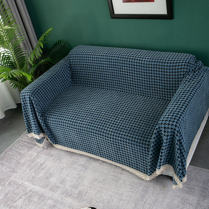 Elegant Houndstooth Sofa Cover