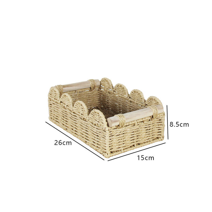 Scalloped Woven Storage Basket Kalsten