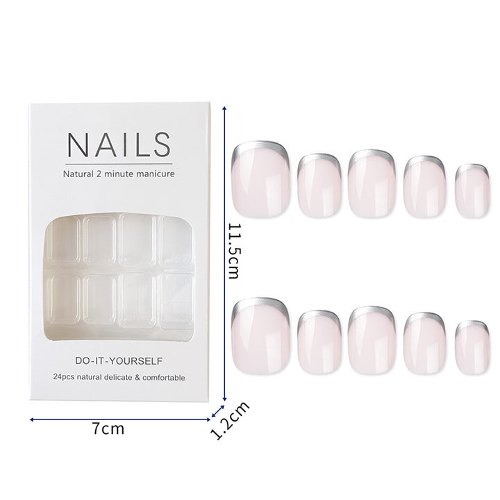 Artificial Nails in Natural French Tip Design Kalsten