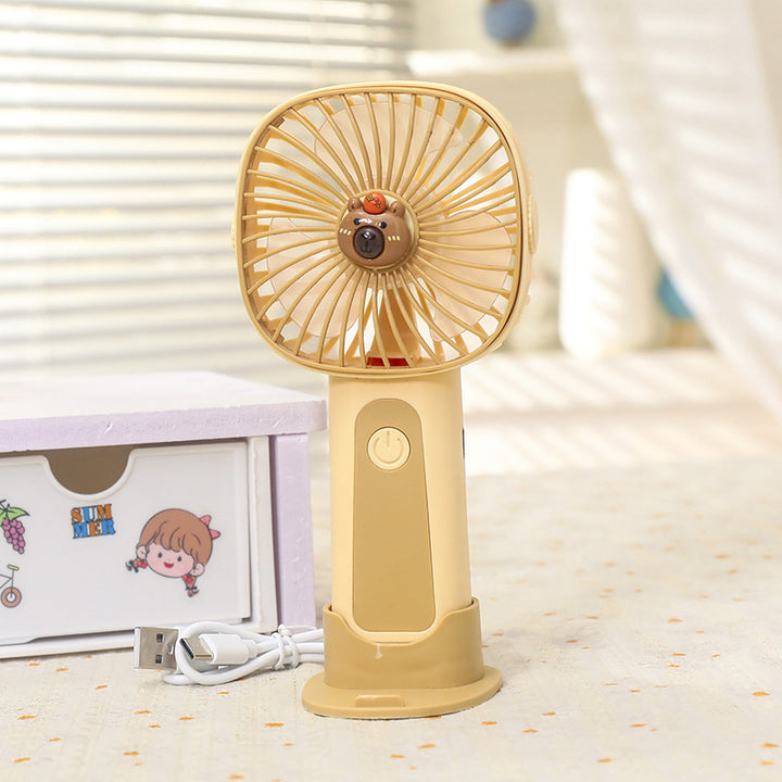 Ladies Compact Hand Fan with Spray Function and USB Charging Option Kalsten