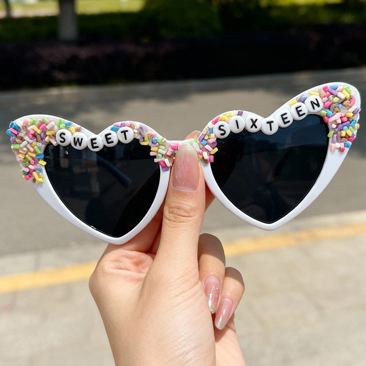 Glamorous Heart-Shaped Bridal Sunglasses Kalsten