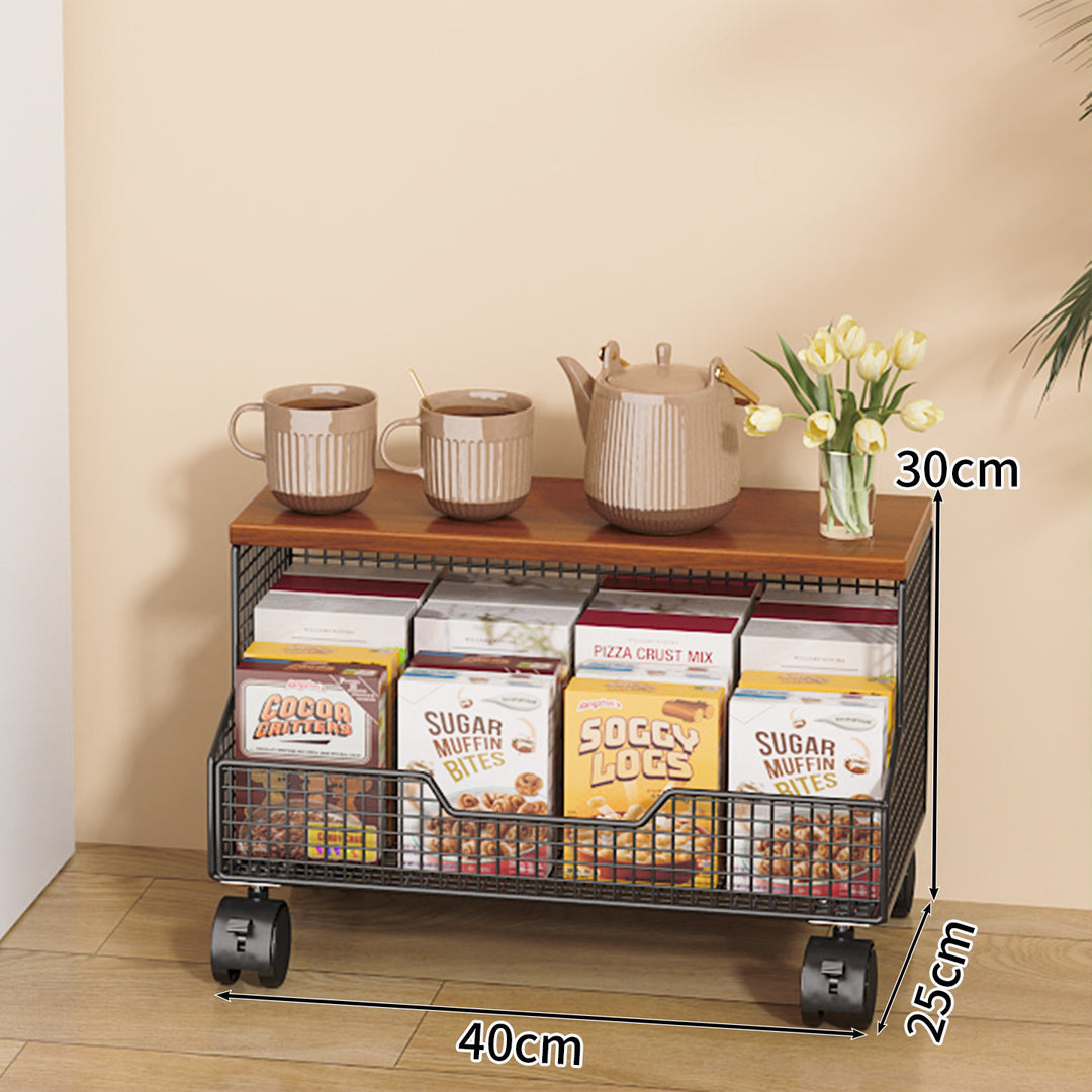 Multi-Tiered Rolling Kitchen Storage Rack Kalsten