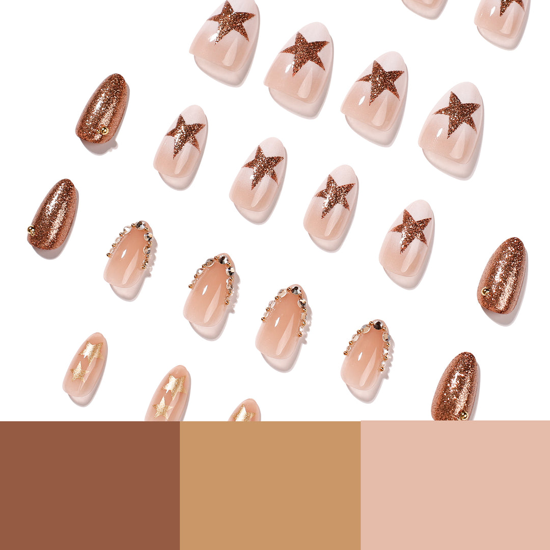 Elegant and sparkling nail art Kalsten