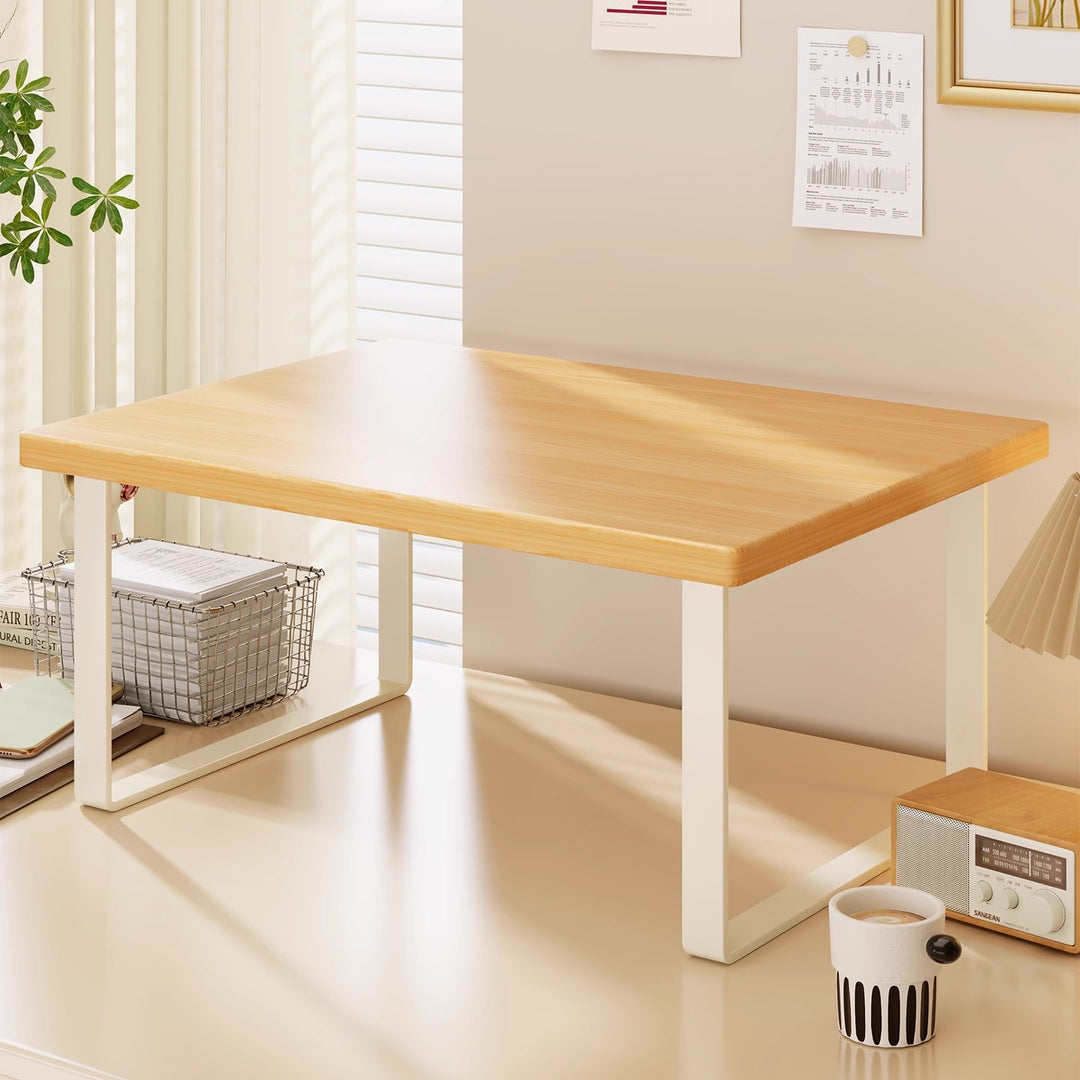 Compact TwoTier Wooden Desktop Printer and Monitor Riser