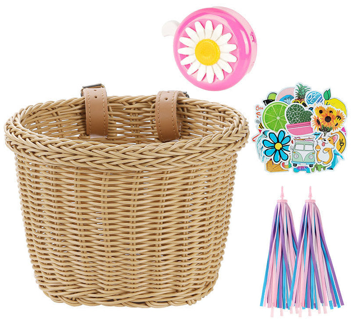 Decorative Woven Bicycle Storage Basket Kalsten