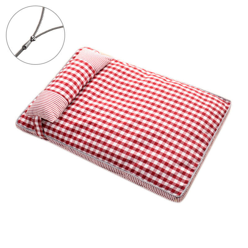 Premium Gingham Pattern  Sleeping Pad  Dog Bed