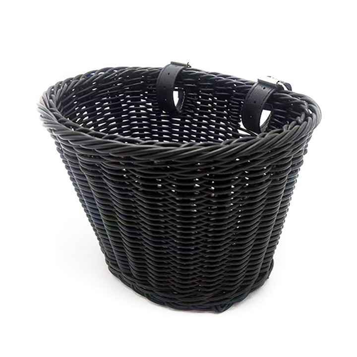 Decorative Woven Storage Basket with Leather Handles Kalsten