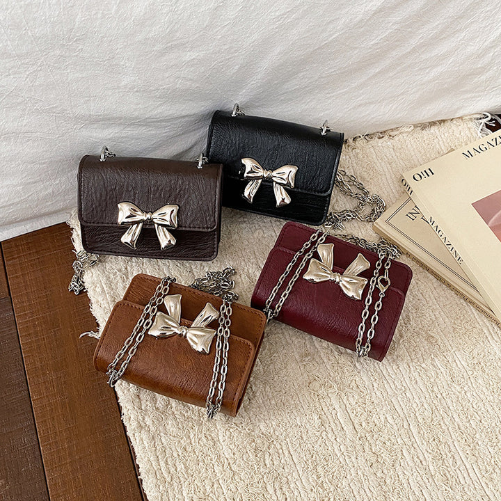 WoCharming Bow-Embellished Mini Handbag Kalsten