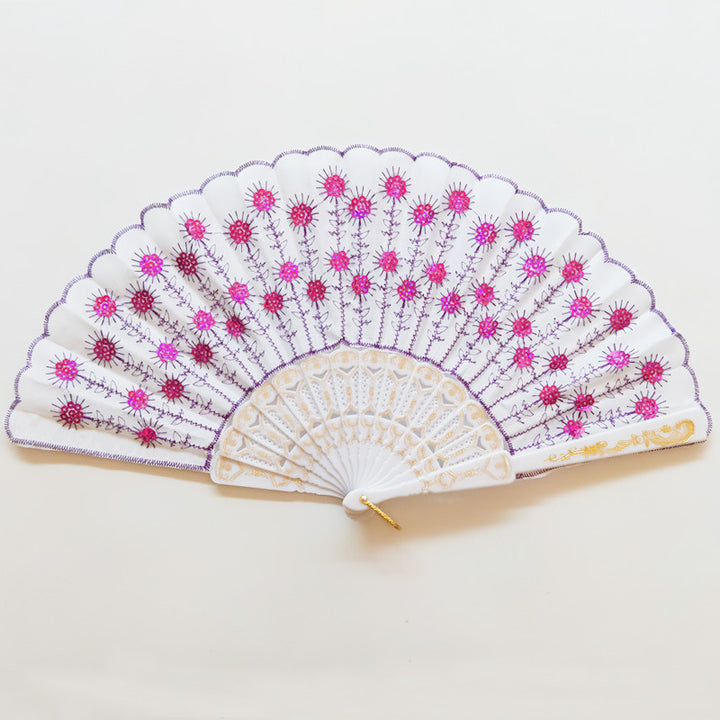 Women's high-quality lace fan with artistic floral motifs Kalsten