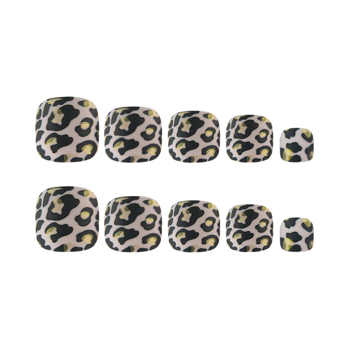 Artistic Leopard Print Toe Nail Art Kalsten