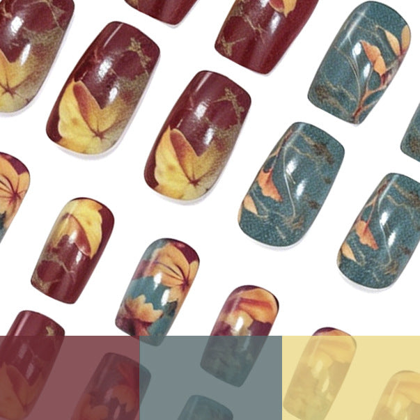 Artistic Autumn-Themed Nail Art Enhancements Kalsten