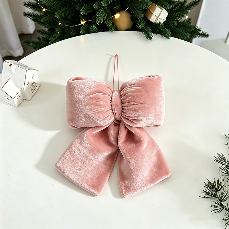 Decorative Plaid Fabric Bow Ornament