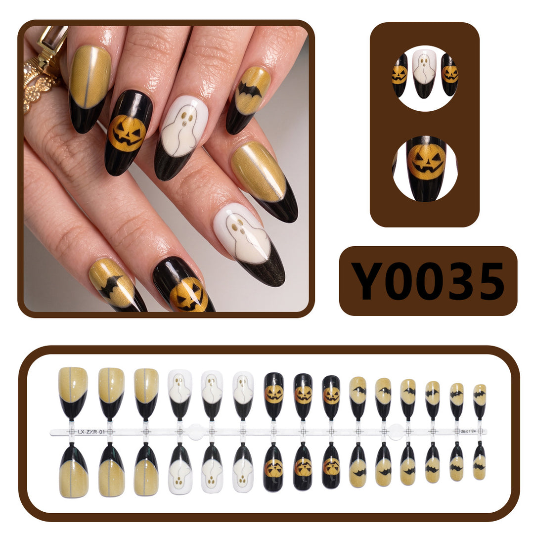 Halloween-Themed Press-On Nail Art Set