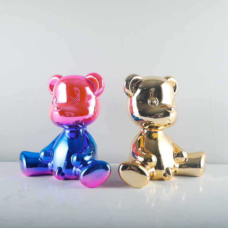 Decorative Glossy Bear Figurine