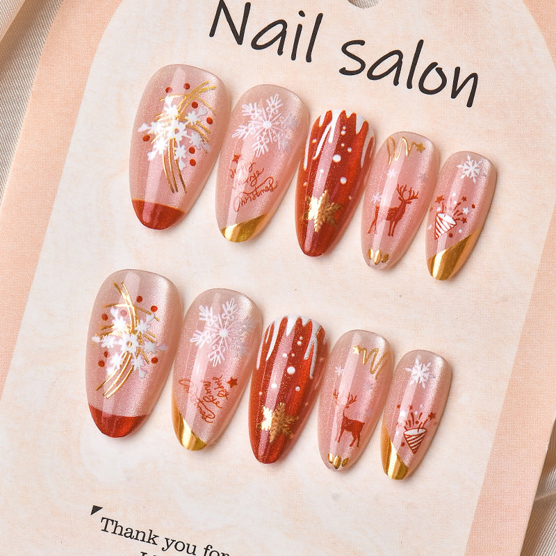Festive Themed Christmas Press-On Nail Art Set