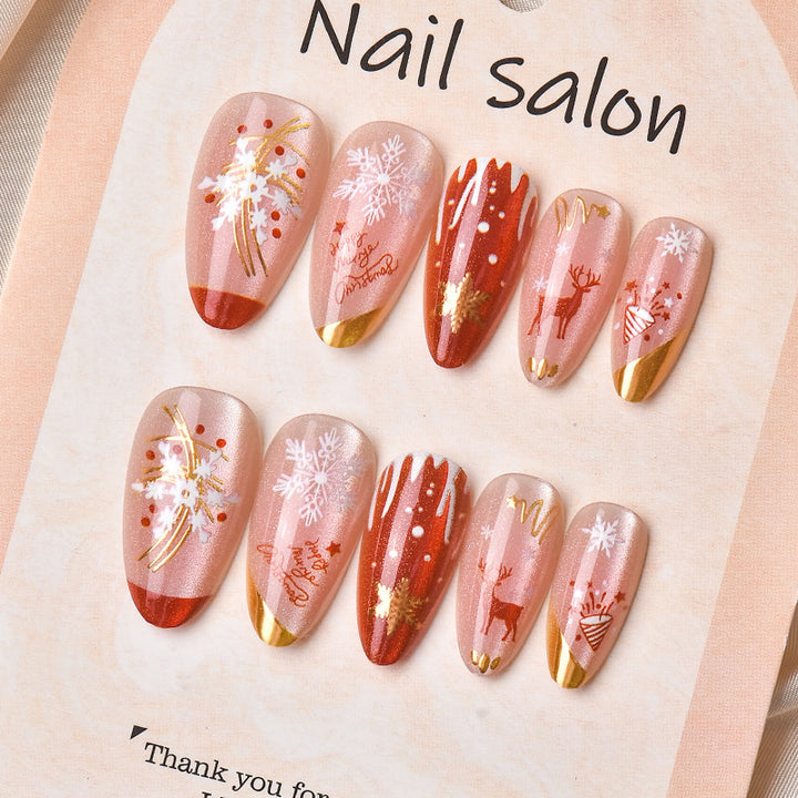 Festive Themed Christmas Press-On Nail Art Set