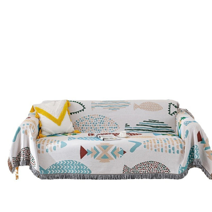 Artistic Fish Pattern Throw Blanket