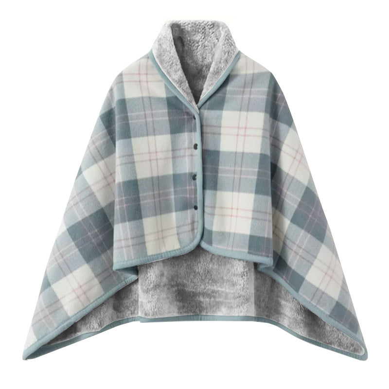 Women Comfortable Throw Blanket with Checkered Pattern Kalsten