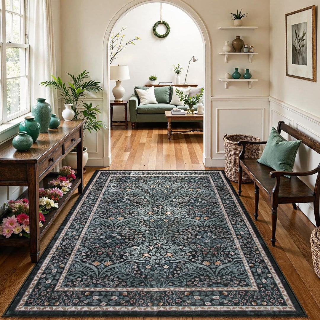Floral Patterned Area Rug