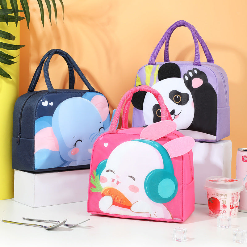 Playful Bunny-Themed Insulated Lunch Bag