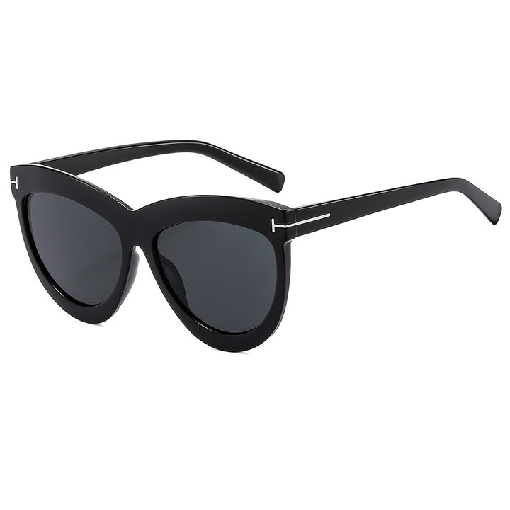Stylish Cat-Eye Sunglasses with Slim Metal Accents Kalsten