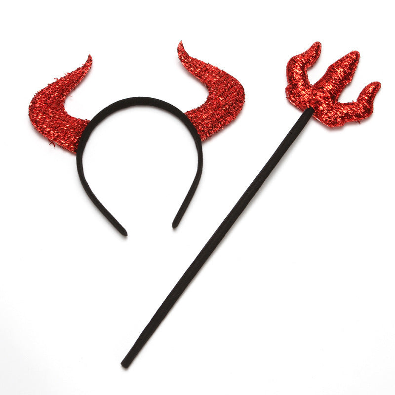 Devil's headband with glitter and devil horns Kalsten