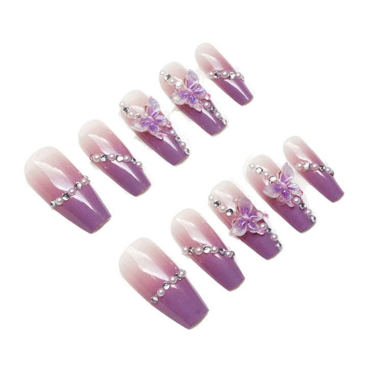 Artificial nails with elegant lilac design Kalsten