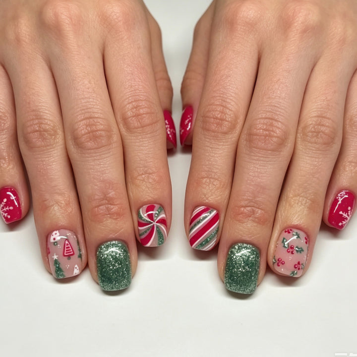 Festive Holiday Nail Art Set Kalsten
