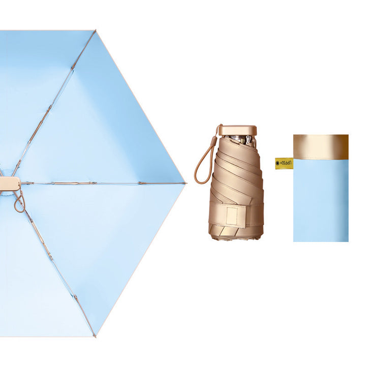 Women's practical and elegant folding umbrella with integrated drinking bottle Kalsten